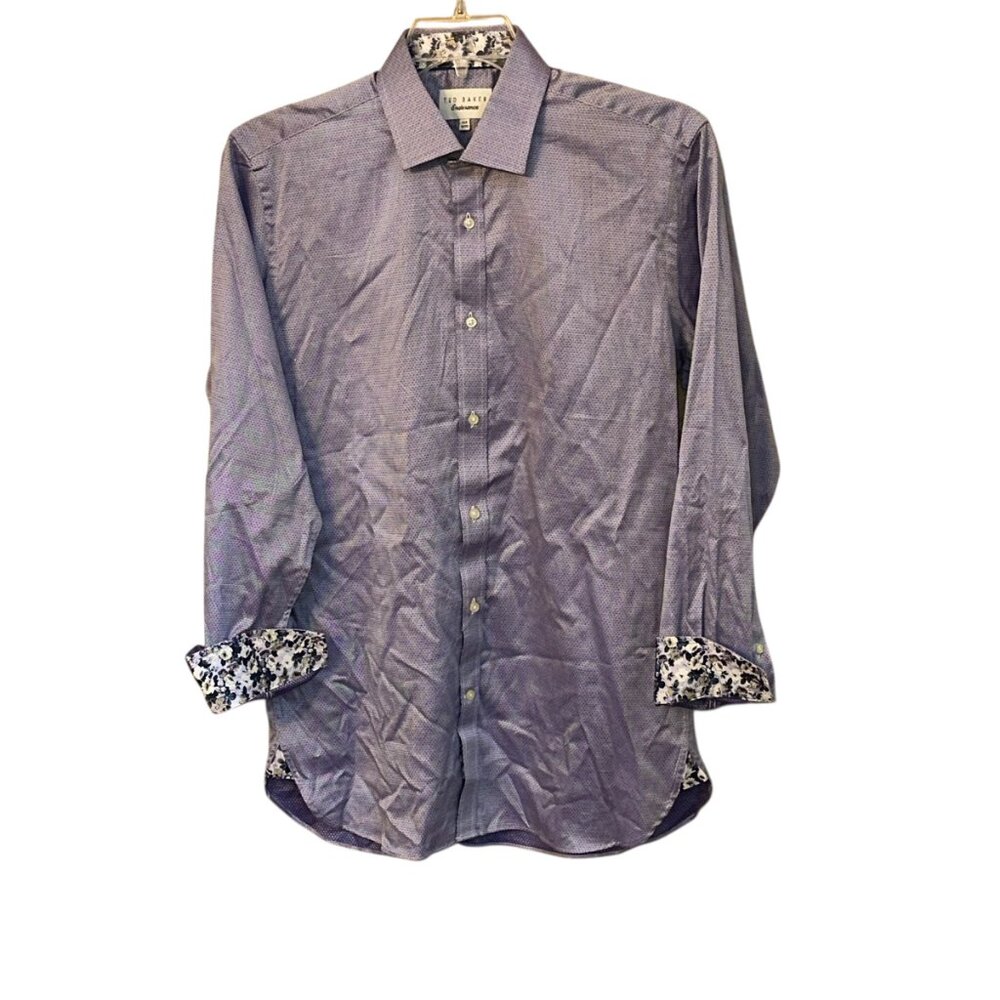 Ted Baker Endurance Long Sleeve Button Up Dress Shirt Flip Cuff Size 15.5 32/33 - Picture 3 of 9